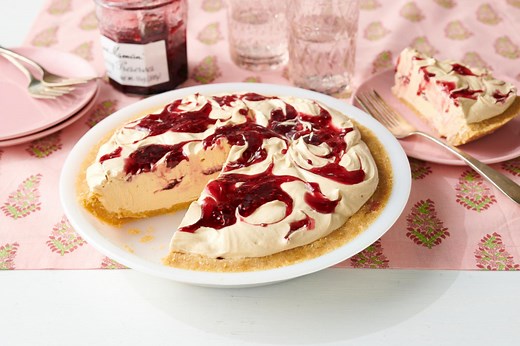 Ree Drummond's No-Bake Peanut Butter Pie is Swirled with Raspberry Jam