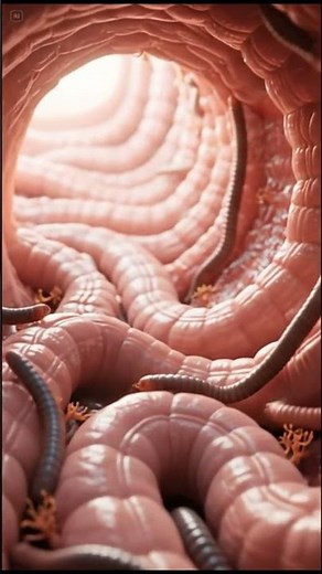 Journey Inside the Human Intestine | Medical Animation of Intestinal Worms #animation #humananatomy