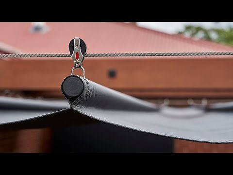 How to cool down your home in seconds, with a slide-wire retractable sunshade