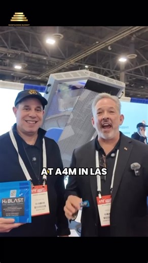 BioStacking Summit on Instagram: "When worlds collide at A4M, magic happens. Dr. Howard Cohn ran into one of his longtime friends and one of the original BioStackers, Darren Schwartz of @huelight.usa — and if you know Darren, you know this booth just keeps expanding for a reason. HueLight isn’t just adding tech… they’re innovating, integrating, and disrupting the wellness, longevity, and healthspan space in the best way possible. From: • Vibration therapy to gently wake the body • Light therapy 