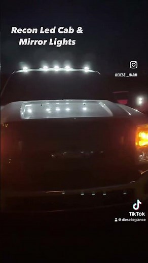 Installed RECON white LED cab lights and mirror marker lights on my 2015 Ford F350. #customtrucks
