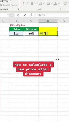 How to Calculate a New Price after discount in Excel! #excel #accounting #finance
