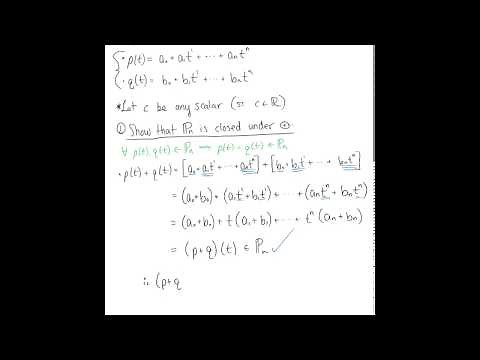 Polynomials As Vector Spaces
