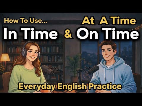 How To Use "In Time,On Time & At A Time" in English | Everyday English Practice | English Podcast