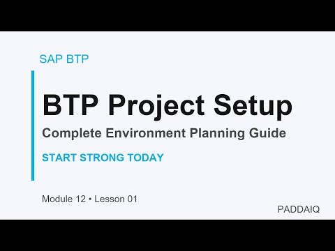 SAP BTP Project Planning & Environment Setup - Complete Beginner Guide
