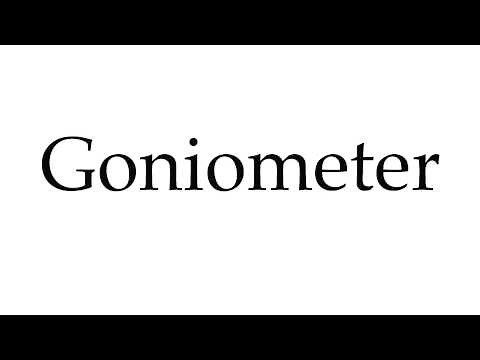 How to Pronounce Goniometer