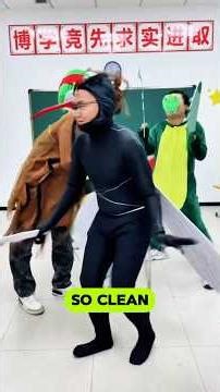 When the homeroom teacher comes to check the cleanliness of the classroom ..