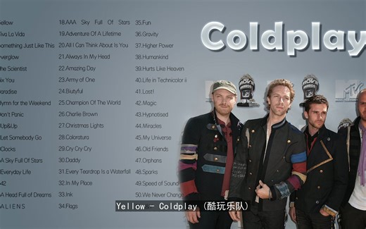 【Coldplay】经典好听的高品质音乐合集