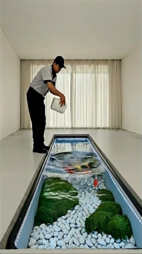 Watch a Luxury Floor Aquarium Come to Life! | Modern Room Transformation Timelapse