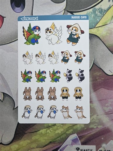 Aussie Cats - Matte - Sticker Sheet | Journal Planner Calendar Use - Etsy Australia