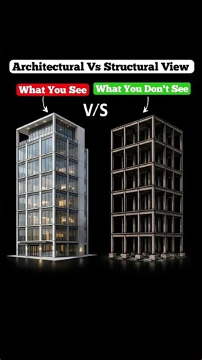 Architectural vs Structural View of Building | What You See vs What You Don't See |Civil Engineering