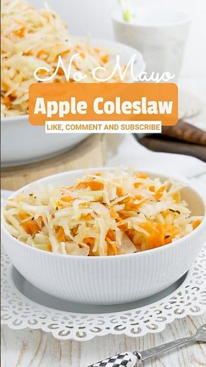 Apple Loaded Coleslaw - The Healthiest no Mayo Coleslaw of the Summer