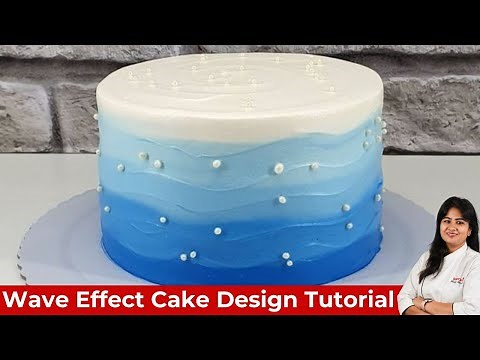 How to make a Wavy Design Cake | Perfect Cake Design| Step by Step Tutorial| Wave Cake Decoration