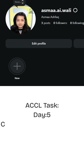 ACCL Task Day5 Create instagram Account Done 2