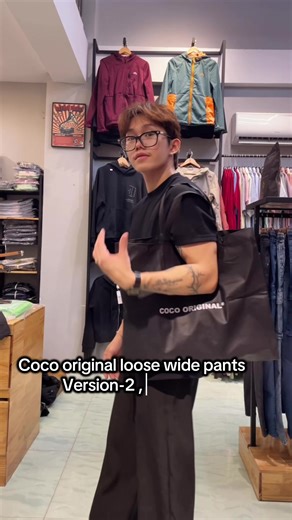 Coco original loose wide pants, size - S,M,L , 📍📍No(14/17),ရဲကွန်ဒို မြေညီထပ်,ကမာကြည်လမ်းမ,သုဝဏဈေးအနီး,အောင်ဇေယျမှတ်တိုင်,သဃ်န်းကျွန်းမြို့နယ် Viber 09759782588 #fyp #trending #mensfashion #loosepants #localbrand