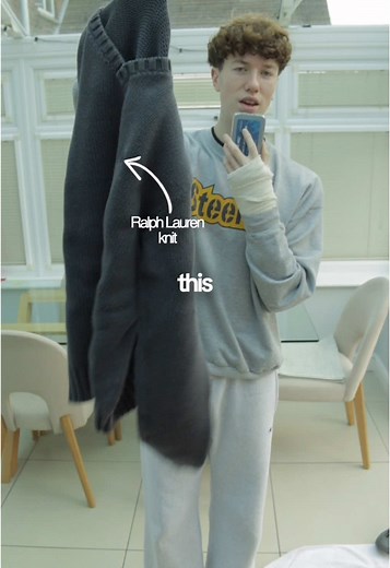 This is how you properly take pictures of your jumper to list on vinted… #vinted #reseller #sidehustle #ralphlauren #tutorial