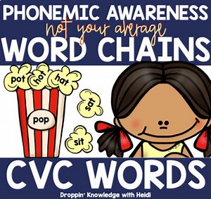 Not Your Average Word Chains - Science of Reading (CVC Words) Phonemic Awareness