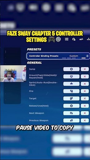 Faze Sways NEWEST Controller Settings 😳