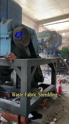 Two-Stage Dual-Shaft Fabric Shredding with Magnetic Separation
