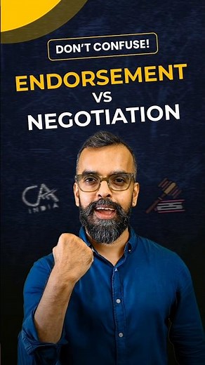 Endorsement vs Negotiation Explained in 1 Minute | Negotiable Instruments Act #niact #endorsement