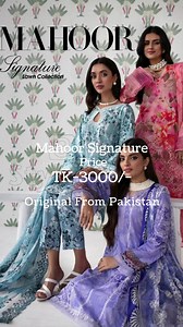 13K views · 19 reactions | Price: Tk-3000/-Authentic Pakistani. Unstitched 3pc  Mahoor Signature. Please Order Here   : m.me/swcbd Be Noted‼️Dress color can be change for photographic light or device settings. copyright © swcbd #fbreels #reelsfb #luxury #pakistanifashion #luxury | Style World Collection | Facebook