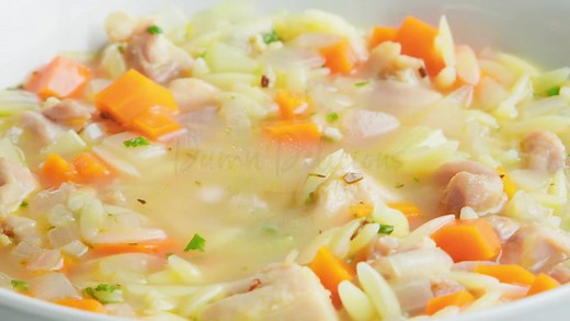 Lemon Chicken Orzo Soup