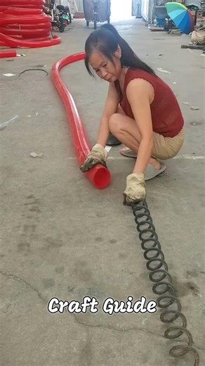 Inserting a Steel Spiral Coil into a Protective Outer Pipe