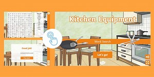 Interactive Kitchen Equipment Word Search