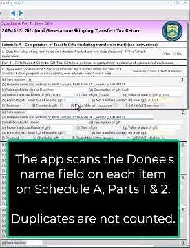 Form 709 Donee Calculation