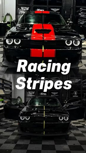 ❤️‍🔥Red racing stripes on a black Challenger = pure aggression. This beast came in clean and left mean. Sharp lines, bold contrast, and a whole new attitude on the road. 🖤❤️🏁 📍 2 Fisherman Drive, Unit 18, Brampton 📞 905-965-0410 #DodgeChallenger #RacingStripes #RedStripes #ChallengerMods #MuscleCar #BramptonAuto #CarWrap #StripeKit #GTAAuto #BramptonCars #TorontoCars #WrapLife #CustomWraps #AutoStyling #CarMods #DetailingLife #BramptonSmallBusiness #Mopar #MoparNation #ChallengerLife #410cu