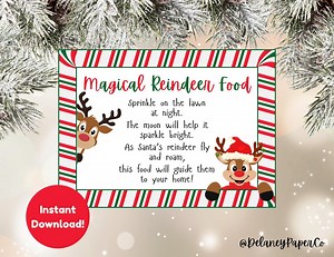 Reindeer Food Printable Feed Tags for Kids Christmas - Etsy UK