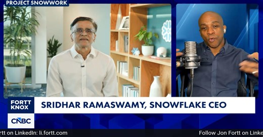 Sridhar Ramaswamy, Snowflake CEO: A Fortt Knox update