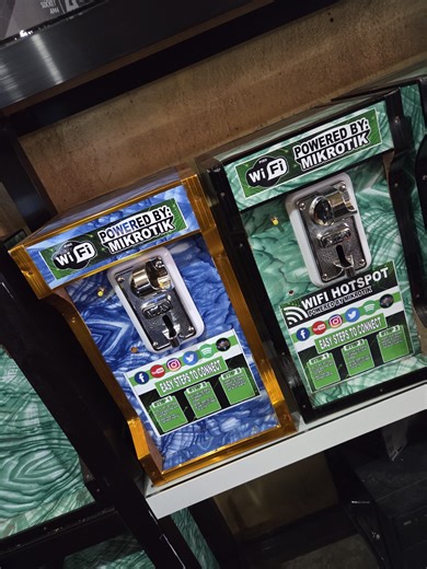 WIFI VENDO Free Demo Plug ang play Codeless Latest version (Powered by Mikrotik) Sales Monitoring Can change SSID,TIME AND BANDWIDTH Less Maintenance Low cost parts Accept old /new coins No need License (Own Program) DM us or visit Arabax Pcware Computer Center Quezon Ave. Miputak, Dipolog City | Arabax PC WARE Computer Center