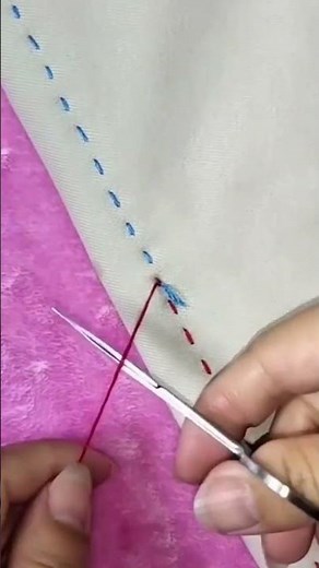 technique for connecting threads using small scissors easily