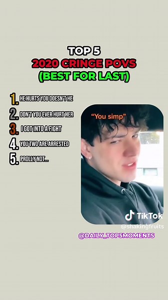 Top 5 cringe 2020 povs😂 #popculture #2020 #cringe #top5 #ranking