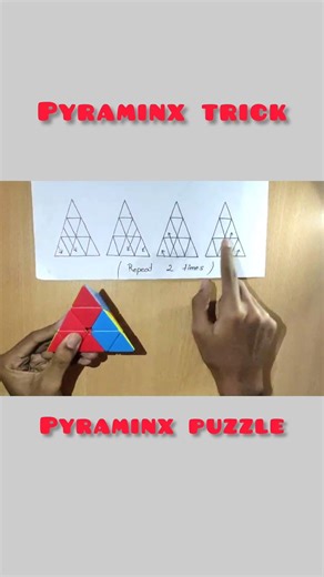 Learn how to solve pyraminx puzzle... pyraminx puzzle kese solve kare #shorts#shortsfeed#rubikscube