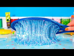 ASMR 究極の入れすぎスライム！超クリアハートスライム＆超キラキラ謎の物体スライム