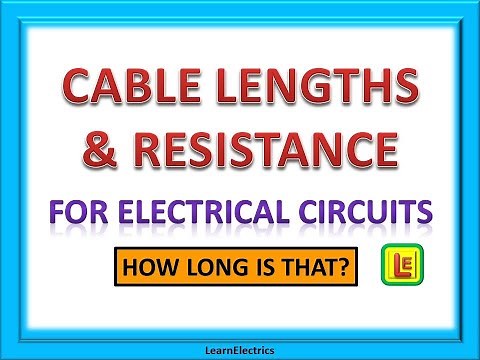 CABLE LENGTHS RESISTANCE and CSA for ELECTRICAL CABLES