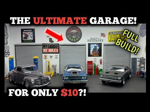 How to Build the ULTIMATE Garage Diorama for ONLY $10?! FULL BUILD