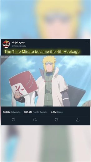 Minato Namikaze Hokage Ascension#anime #minato #shorts
