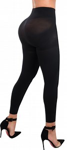 Butt Lifter Enhancer Seamless High Waist Leggings Women Girdle Fajas Levanta Cola Moldeadoras Colombianas 625B Black by Fiorella Shapewear