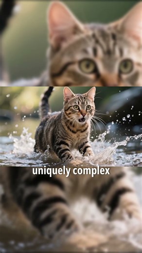 Cats Water Play: Why Cats Love Splashing & Drinking from Water #CatFacts #PetBehavior #AnimalShorts