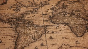 Aged old world map stock footage. Video of close, abstract - 170092598