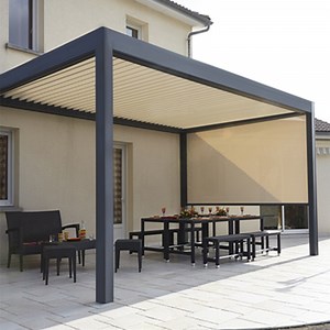 [Hot Item] Outdoor Retractable Pergola Roof Opening Louvred Aluminium