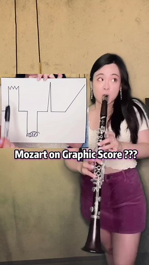 Fun Clarinet Rendition of Mozart's Queen of the Night on Graphic Score
