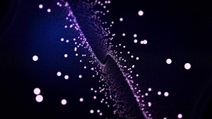 Minimalist abstract background. Seamless loop. Infinite space background. Matrix of glowing stars with illusion of depth, perspective. Geometric backdrop with point array. Abstract futuristic universe