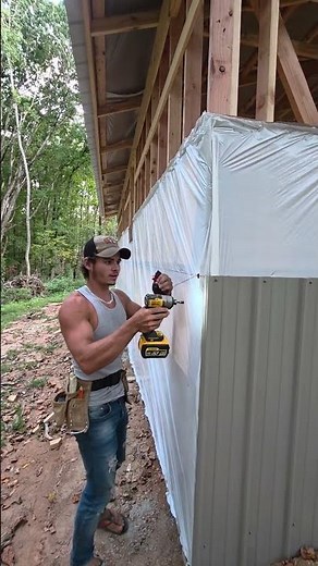 How to snap a chalk line when you're alone?