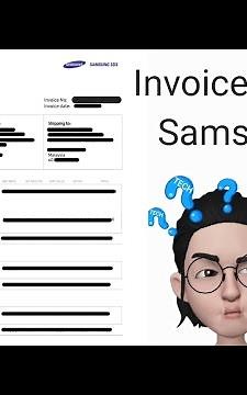 Download invoices for items purchased from the Samsung Store