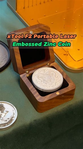 xToolOfficial on Instagram: "Embossed Zinc Coin with xTool F2 — Precision That Stands Out 🪙✨ Yes, the xTool F2 can do deep, crisp, embossed engraving on zinc coins — and the detail is stunning. With its 15W Diode + 5W IR dual-laser setup, F2 delivers clean depth, sharp edges, and a premium embossed finish that looks and feels professional. Want to see what else the F2 can do? 👉 Tap my profile to explore more F2 projects and ideas! #xtool #xtoolmade #xToolF2 #MetalEngraving #CoinEngraving #Embo