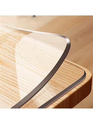 PVC Clear Table Protector - Multisize Thick Transparent Plastic Desk Cover, Rectangular Night Stand, Office & Computer Desk, Sofa Child Table, Small Desk Protector | SHEIN